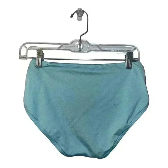 Kate Spade Blue Heart Buckle High Waist Bikini Bottom, Small - Picture 4 of 8